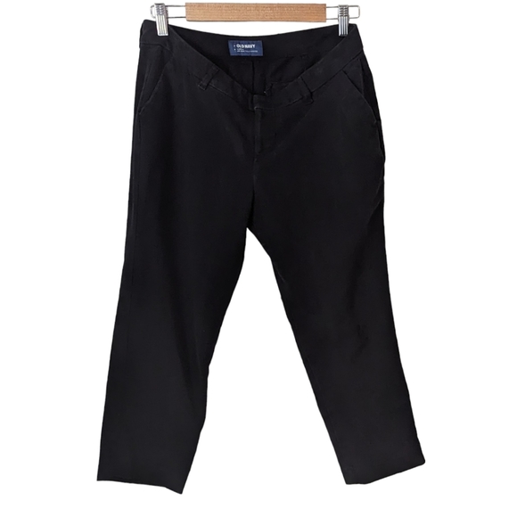 🚢Old Navy Harper Cropped Mid-Rise Strait Leg Pants in Blue-Black - Picture 3 of 8